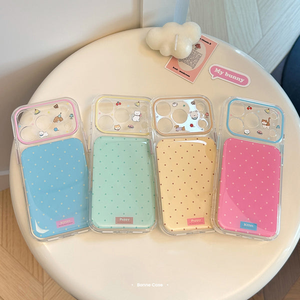 Dopamine Wave Point is suitable for Apple devices17promax Phone case iphone16Transparent cartoon animals14All Inclusive15