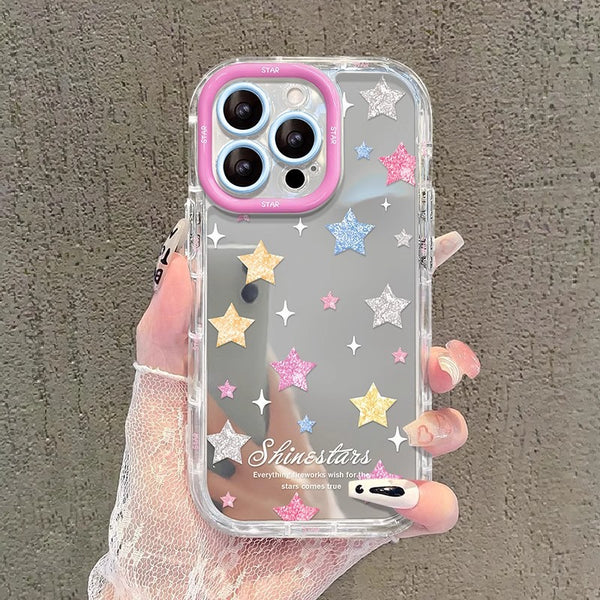 ins Wind Star is compatible with Apple devices17Phone case iphone15promax Mirror14Advanced Sense13Transparent7/8