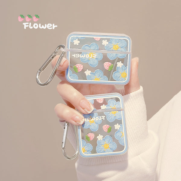 ins Mirror flowers are suitable for Apple devices AirPods2Bluetooth earphone protective case pro2New3Generation Earphone Sleeves4