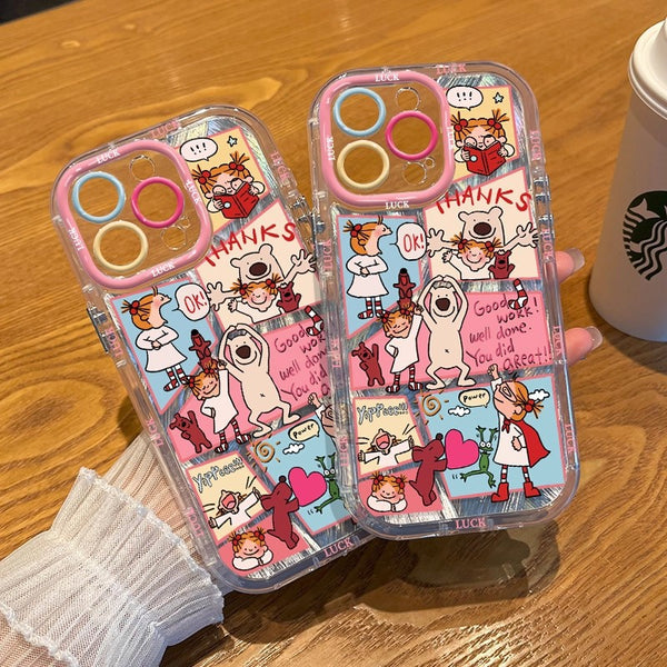 coco Sauce Girl is suitable for Apple17promax Phone case iPhone15Creamy all-around1413Airbag feather fabric