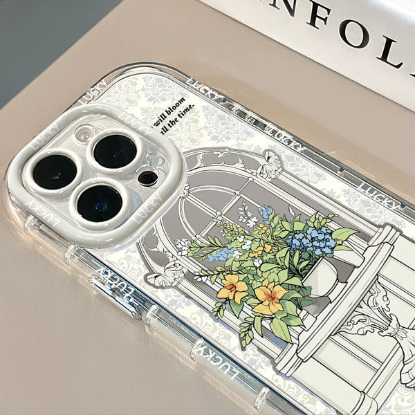Suitable for fresh flowers and plants iPhone17iPhone Case14promax Cream Shell12Niche Creativity11Mirror