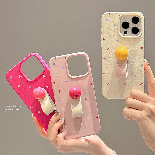 Japan and South Korea ins Suitable for ribbon ball ring holders iPhone16promax Apple14Phone case13New15