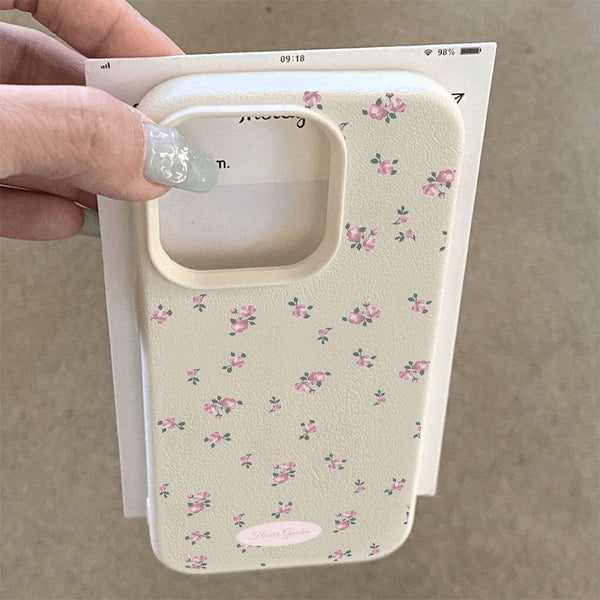 ins Fresh floral pattern suitable for Apple17PROMAX Phone case iPhone15/13Litchi Pattern14Soft x