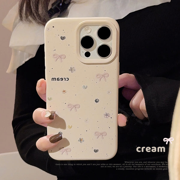 Gentle and unique bow iphone14Mobile phone shell for iphone13Silicone12Applicable16promax Anti-Fall15Soft